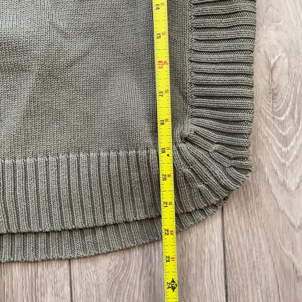 Orly | Sage Green Cotton Turtleneck Sweater - Size L - Picture 10 of 10